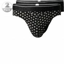 Rabatt 🥰 HOM Mini Briefs HO1 Dominique 402135/D042 Slips, Baumwoll-Stretch, Schwarz gemustert, Schwarz 🛒