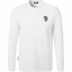 Coupon 🔥 KARL LAGERFELD T-Shirt 755071/0/512224/10 Longsleeve, Baumwolle Logo-Print am Rücken, Weiß 🤩