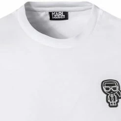 Coupon 🔥 KARL LAGERFELD T-Shirt 755071/0/512224/10 Longsleeve, Baumwolle Logo-Print am Rücken, Weiß 🤩 -Wäsche Verkaufsladen 371517 norm2