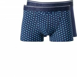 Top 10 👏 HOM Boxer Briefs HO1 Dominique 402136/D012 Trunks, Baumwoll-Stretch, Marineblau gemustert, Marine ✨