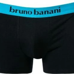 Schlussverkauf 🎉 bruno banani Shorts 2er Pack Flow. 2203-1388/4308 Trunks, Baumwoll-Stretch, Türkis-schwarz 🛒 -Wäsche Verkaufsladen 371881 norm2
