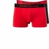 Budget 🎁 bruno banani Shorts 2er Pack Flow. 2203-1388/4309 Trunks, Baumwoll-Stretch, Rot-schwarz , Rot-schwarz ✨