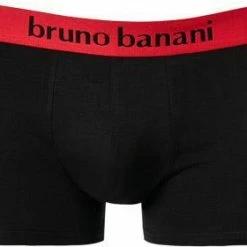 Budget 🎁 bruno banani Shorts 2er Pack Flow. 2203-1388/4309 Trunks, Baumwoll-Stretch, Rot-schwarz , Rot-schwarz ✨ -Wäsche Verkaufsladen 371882 norm2