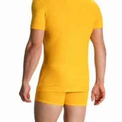 Brandneu ✨ Olaf Benz RED1601 V-Shirt 107418/2000 T-Shirt, Baumwoll-Stretch, Gelb 🧨 -Wäsche Verkaufsladen 372075 norm2