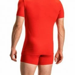 Blitzangebot 🌟 Olaf Benz RED1601 V-Shirt 107418/3000 T-Shirt, Baumwoll-Stretch, Rot 🥰 -Wäsche Verkaufsladen 372157 norm2