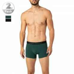 Top 10 🔔 bruno banani Shorts 2er Pack Flow. 2203-1388/4310 Trunks, Baumwoll-Stretch, Dunkelgrün-schwarz, Lorbeer-schwarz 👍