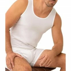 Rabatt 🌟 Mey THINK Athletic-Shirt 71100/101 Tanktop, Bio Baumwoll-Stretch, Weiß 💯