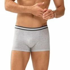 Budget ⭐ Mey THINK Shorty 71121/620 Trunk, Bio Baumwoll-Stretch, Hellgrau meliert, Hellgrau ❤️