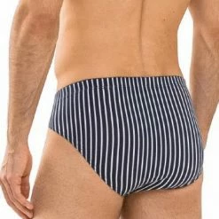 Rabatt 🎁 Mey GOTS Newham Jazz-Pants 38046/668 Slip, Bio Baumwoll-Stretch, Blau-weiß gestreift, Blau 🌟 -Wäsche Verkaufsladen 372598 norm2