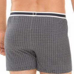 Rabatt 🌟 Mey GOTS Nelson Boxer Shorts 37110/668 Boxershorts, Bio Baumwoll-Stretch, Blau-weiß kariert, Blau 🤩 -Wäsche Verkaufsladen 372602 norm2