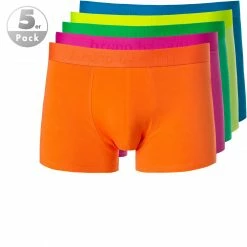 Bestes Angebot 🎁 bruno banani Shorts 5er P. Neon L. 2201-2327/4303 Trunks, Baumwoll-Stretch, Neongelb-grün-orange, Multicolor 🤩
