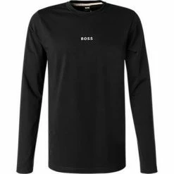 Billig ❤️ BOSS Longsleeve TChark 50462807/001 Baumwolle, Schwarz ⭐ -Wäsche Verkaufsladen 372786 norm