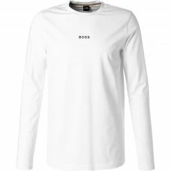 Bestes Angebot ⌛ BOSS Longsleeve TChark 50462807/100 Baumwolle, Weiß 🥰