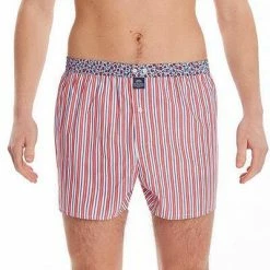 Rabatt 🎉 MC ALSON Boxer-Shorts 4416/rot Boxershorts, Baumwolle, Rot-marine gestreift ✔️ -Wäsche Verkaufsladen 373074 norm2