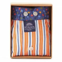 Auslauf ⭐ MC ALSON Boxer-Shorts 4418/orange Boxershorts, Baumwolle, Orange-blau gestreift ✔️ -Wäsche Verkaufsladen 373075 norm3