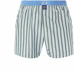 Bester Verkauf 😀 MC ALSON Boxer-Shorts 4422/blau-grün Boxershorts, Baumwolle, Hellblau-oliv gestreift 💯