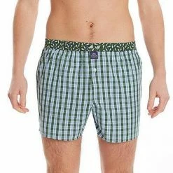 Top 10 🤩 MC ALSON Boxer-Shorts 4423/grün Boxershorts, Baumwolle, Grün-hellblau gemustert 🥰 -Wäsche Verkaufsladen 373078 norm2