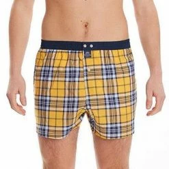 Bester Verkauf 😀 MC ALSON Boxer-Shorts 4432/gelb Boxershorts, Baumwolle, Gelb-blau kariert 🌟 -Wäsche Verkaufsladen 373080 norm2