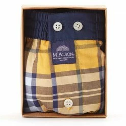 Bester Verkauf 😀 MC ALSON Boxer-Shorts 4432/gelb Boxershorts, Baumwolle, Gelb-blau kariert 🌟 -Wäsche Verkaufsladen 373080 norm3
