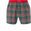 Neu ❤️ MC ALSON Boxer-Shorts 4434/grün Boxershorts, Baumwolle, Grün-rot kariert 👍