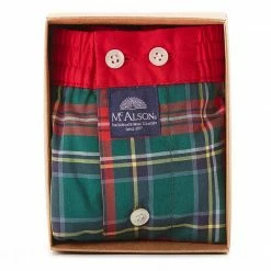 Neu ❤️ MC ALSON Boxer-Shorts 4434/grün Boxershorts, Baumwolle, Grün-rot kariert 👍 -Wäsche Verkaufsladen 373082 norm3