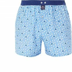 Coupon ✔️ MC ALSON Boxer-Shorts 4439/hellblau Boxershorts, Baumwolle, Hellblau gemustert 🎉