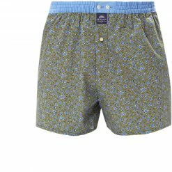 Bestes Angebot 😀 MC ALSON Boxer-Shorts 4442/oliv Boxershorts, Baumwolle, Oliv-hellblau gemustert ⭐