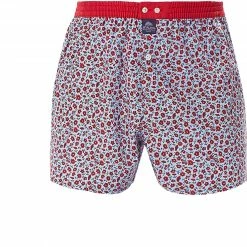 Top 10 💯 MC ALSON Boxer-Shorts 4443/rot-blau Boxershorts, Baumwolle, Hellblau-rot gemustert 🔔