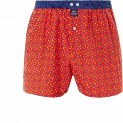 Rabatt 🥰 MC ALSON Boxer-Shorts 4448/rot Boxershorts, Baumwolle, Rot-blau gemustert 🔔
