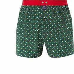 Rabatt 👏 MC ALSON Boxer-Shorts 4449/oliv Boxershorts, Baumwolle, Oliv-rot gemustert 😉