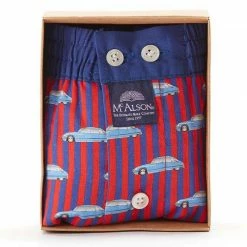 Coupon 🎁 MC ALSON Boxer-Shorts 4454/rot Boxershorts, Baumwolle, Rot gemustert 🧨 -Wäsche Verkaufsladen 373091 norm3