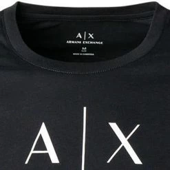 Top 10 😍 ARMANI EXCHANGE T-Shirt 8NZTCH/Z8H4Z/1510 Longsleeve, Slim Fit, Baumwolle, Navy ⌛ -Wäsche Verkaufsladen 373211 norm2