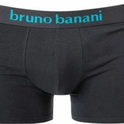 Budget 😉 bruno banani Shorts 2er Pack Leaf 2201-2328/4305 Trunks, Baumwoll-Stretch, Blau-graphit gemustert, Seeblau-graphite 🔥 -Wäsche Verkaufsladen 373481 norm2
