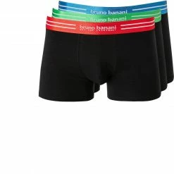 Budget 💯 bruno banani Shorts 3er Pack Cotton 2201-2326/0007 Trunks, Baumwoll-Stretch, Schwarz 🛒