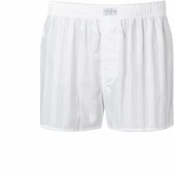 Budget 🤩 Novila Boxershorts 8367/055/1 Baumwolle, Weiß gestreift, Weiß ❤️