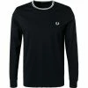 Brandneu 🎉 Fred Perry T-Shirt M9602/662 Longsleeve, Baumwolle, Navy, Navy-weiß 😉