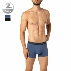 Am billigsten 💯 bruno banani Shorts 2er Pack Flow. 2203-1388/4312 Trunks, Baumwoll-Stretch, Blau, Denim-graphit 🛒
