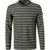 Bestpreis 🔔 JOOP! Longsleeve Sebastian 30027883/301 Baumwolle, Moosgrün gestreift, Moosgrün 🔥