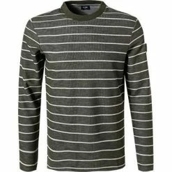 Bestpreis 🔔 JOOP! Longsleeve Sebastian 30027883/301 Baumwolle, Moosgrün gestreift, Moosgrün 🔥 -Wäsche Verkaufsladen 374317 norm