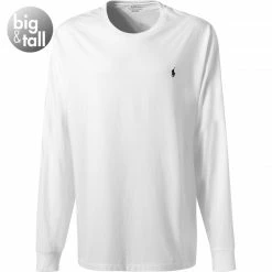Bester Verkauf 🤩 Polo Ralph Lauren Longsleeve 711671467/012 Big&Tall, Baumwolle, Weiß 🧨