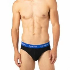 Brandneu 🥰 Calvin Klein Underwear Calvin Klein COTTON STRETCH 3er Pack U2661G/WHD Slips, Baumwoll-Stretch, Schwarz, Rot-grau-royal 🔔 -Wäsche Verkaufsladen 374387 norm2