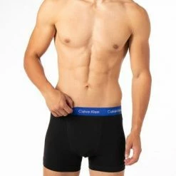 Billig ✔️ Calvin Klein Underwear Calvin Klein COTTON STRECH 3er Pack U2662G/WHD Trunks, Baumwoll-Stretch, Schwarz, Rot-grau-royal ⭐ -Wäsche Verkaufsladen 374388 norm2