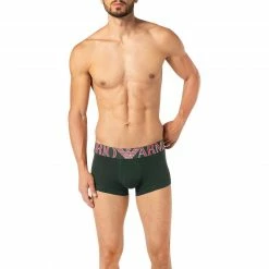 Blitzangebot 😀 EMPORIO ARMANI Trunk 111389/1A516/08284 Baumwoll-Stretch, Dunkelgrün, Grün 🧨