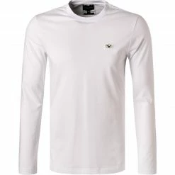 Schlussverkauf 🧨 EMPORIO ARMANI T-Shirt 8N1TR1/1JRGZ/0100 Longsleeve, Baumwolle, Weiß 🛒