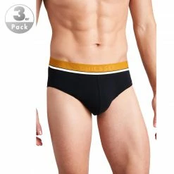 Billig 👏 Schiesser Rio-Slip 3er Pack 175735/901 Slips, Baumwoll-Stretch, Schwarz 🎉