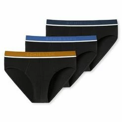Billig 👏 Schiesser Rio-Slip 3er Pack 175735/901 Slips, Baumwoll-Stretch, Schwarz 🎉 -Wäsche Verkaufsladen 374646 norm3