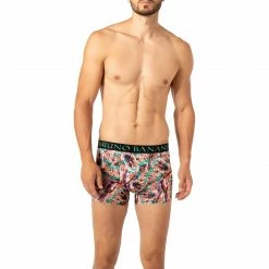 Bestpreis ⭐ bruno banani Shorts Antique Art 2201-2338/4323 Trunk, Mikrofaser-Stretch, Orange-türkis, Multicolor 👏