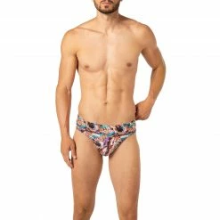 Schlussverkauf 🌟 bruno banani Sportslip Antique Art 2202-2338/4323 Mikrofaser-Stretch, Orange-smaragdgrün gemustert , Multicolor 👏