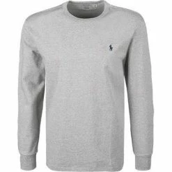 Schlussverkauf 🎉 Polo Ralph Lauren Longsleeve 710842632/003 Classic Fit, Baumwolle, Silbergrau meliert, Silber 🔥 -Wäsche Verkaufsladen 375144 norm