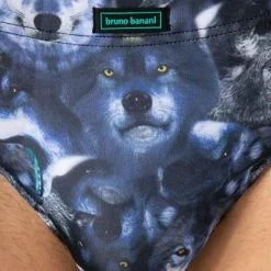 Bestes Angebot 💯 bruno banani Sportslip Mystery Wolf 2202-2336/1846 Mikrofaser-Stretch, Blau gemustert, Dunkelblau-grau 👍 -Wäsche Verkaufsladen 375469 norm2